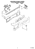 CONTROL PANEL PARTS Diagram and Parts List for WFW8400TB00  Whirlpool Washer