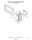 DOOR AND CONTROL PANEL Diagram and Parts List for MT1850XW0  Whirlpool Microwave
