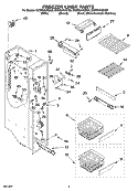 FREEZER LINER PARTS Diagram and Parts List for GC5NHAXSY00  Whirlpool Refrigerator