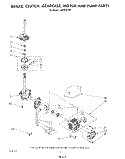 BRAKE, CLUTCH, GEARCASE, MOTOR AND PUMP Diagram and Parts List for LA6055XSW1  Whirlpool Washer