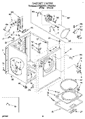 SECTION Diagram and Parts List for LET5624BN1  Whirlpool Dryer