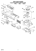 AIR FLOW PARTS Diagram and Parts List for GH4155XPQ0  Whirlpool Microwave