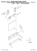 DOOR AND PANEL, LITERATURE Diagram and Parts List for KUDI01DLSS0  Whirlpool Dishwasher