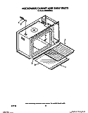 MICROWAVE CABINET AND SHELF Diagram and Parts List for KEMI300VBL5  KitchenAid Microwave Oven Combo