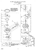 PUMP AND MOTOR Diagram and Parts List for DU915QWDQ0  Whirlpool Dishwasher