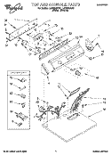 TOP AND CONSOLE, LIT/OPTIONAL Diagram and Parts List for LGP6646AW1  Whirlpool Dryer