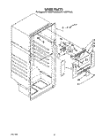 LINER Diagram and Parts List for RT14DMXYW00  Roper Refrigerator