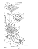 SHELF Diagram and Parts List for ET18HMXTM01  Whirlpool Refrigerator