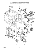 MAGNETRON AND AIR FLOW, LIT/OPTIONAL Diagram and Parts List for MT2100XYR0  Whirlpool Microwave