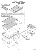 SHELF Diagram and Parts List for RT18DKXEW03  Roper Refrigerator
