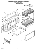 FREEZER DOOR AND BASKET PARTS Diagram and Parts List for KBRO36FMX01  KitchenAid Refrigerator