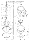 AGITATOR, BASKET & TUB Diagram and Parts List for LXR9245EZ1  Whirlpool Washer