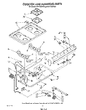 COOK TOP AND MANIFOLD , LITERATURE Diagram and Parts List for SF3100ERW3  Whirlpool Range