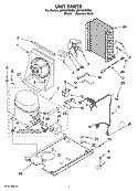 UNIT PARTS, OPTIONAL PARTS (NOT INCLUDED) Diagram and Parts List for JIM158XBRB0  Whirlpool Ice Maker