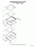 REFRIGERATOR SHELF PARTS Diagram and Parts List for ED5KVEXVQ04  Whirlpool Refrigerator