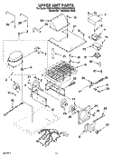 UPPER UNIT PARTS Diagram and Parts List for KSSV42FMS02  KitchenAid Refrigerator