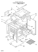 OVEN Diagram and Parts List for SF302BSAN2  Whirlpool Range