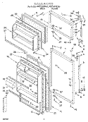 Part Location Diagram of 2157907 Whirlpool Nameplate - White