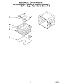 INTERNAL OVEN Diagram and Parts List for RBS305PDB12  Whirlpool Wall Oven