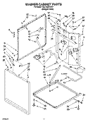 WASHER CABINET PARTS Diagram and Parts List for 7MLTG8234PQ1  Whirlpool Washer Dryer Combo