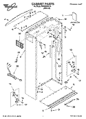 CABINET PARTS Diagram and Parts List for PVWM600LY1  Whirlpool Cabinet