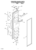 FREEZER DOOR Diagram and Parts List for GD5NHGXLQ00  Whirlpool Refrigerator