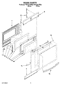 DOOR PARTS Diagram and Parts List for YGY398LXPB03  Whirlpool Range