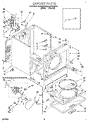 SECTION Diagram and Parts List for LEV7646AW1  Whirlpool Dryer