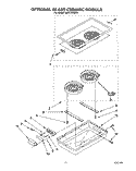 OPTIONAL GLASS CERAMIC MODULE Diagram and Parts List for RS373PXWW0  Whirlpool Range
