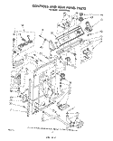 CONTROLS AND REAR PANEL Diagram and Parts List for LA5530XPW3  Whirlpool Washer