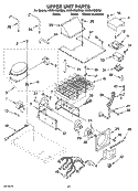 UPPER UNIT PARTS Diagram and Parts List for KSSS42QMB02  KitchenAid Refrigerator