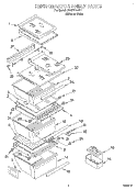 REFRIGERATOR SHELF Diagram and Parts List for 3XART725F01  Whirlpool Refrigerator