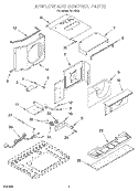 AIR FLOW AND CONTROL Diagram and Parts List for RA123K0  Whirlpool Air Conditioner