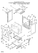 CHASSIS Diagram and Parts List for SF310BEGW5  Whirlpool Range