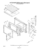 MICROWAVE DOOR AND LATCH , LIT/OPTIONAL Diagram and Parts List for RM996PXVW2  Whirlpool Microwave Oven Combo