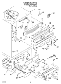 LINER Diagram and Parts List for KBRP36FKS00  KitchenAid Refrigerator