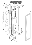 FREEZER DOOR PARTS Diagram and Parts List for KSSC42QMS01  KitchenAid Refrigerator