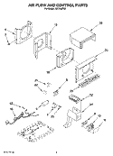 AIR FLOW AND CONTROL PARTS Diagram and Parts List for ACC108PS2  Whirlpool Air Conditioner