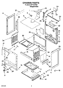 CHASSIS PARTS Diagram and Parts List for SF110AXSQ0  Whirlpool Range