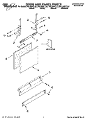 DOOR AND PANEL PARTS Diagram and Parts List for DUL300XTLS2  Whirlpool Dishwasher