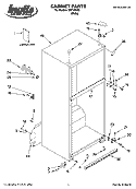 CABINET PARTS Diagram and Parts List for IMT188302  Inglis Refrigerator