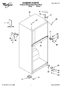 CABINET PARTS Diagram and Parts List for ER8AHKXPQ02  Whirlpool Refrigerator