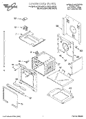 LOWER OVEN Diagram and Parts List for RBD245PDQ3  Whirlpool Wall Oven