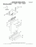 DOOR AND PANEL PARTS Diagram and Parts List for KUDC10FXSS0  KitchenAid Dishwasher