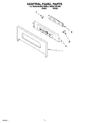 CONTROL PANEL Diagram and Parts List for KEBC276KBL0  KitchenAid Wall Oven