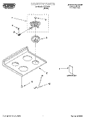 COOKTOP PARTS Diagram and Parts List for REE32302  Roper Range