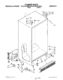 CABINET Diagram and Parts List for KSRS27QAWH00  KitchenAid Refrigerator