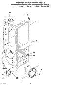REFRIGERATOR LINER PARTS Diagram and Parts List for ED2LHAXMB10  Whirlpool Refrigerator