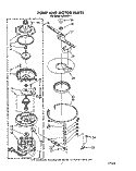 PUMP AND MOTOR Diagram and Parts List for WU5650V1  Roper Dishwasher