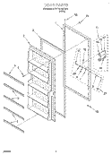 DOOR Diagram and Parts List for SVF15NRHW01  Whirlpool Freezer